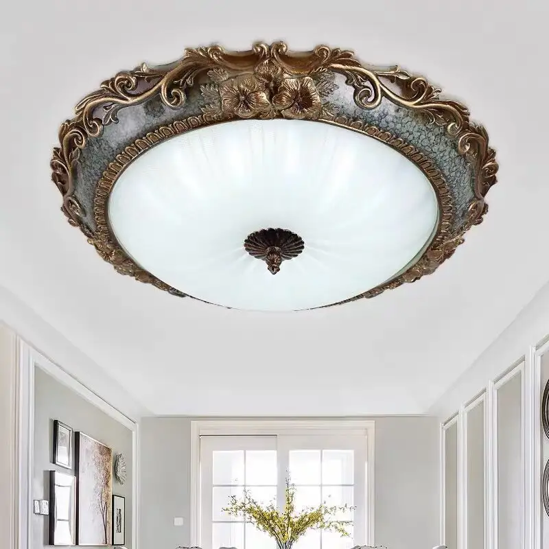European Style Room Bedroom Ceiling Lamp American