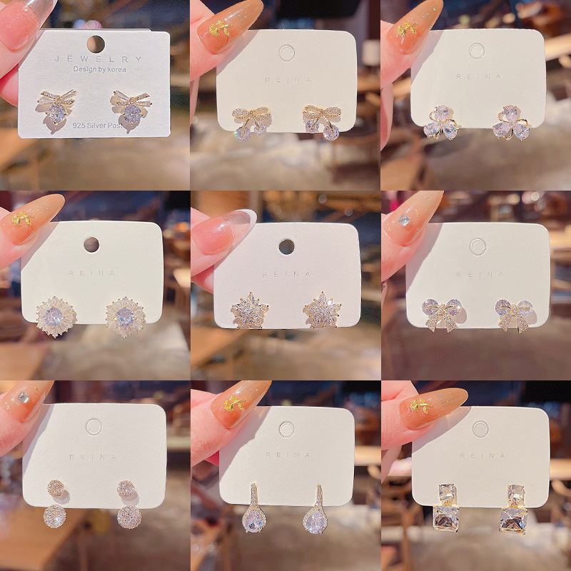 Retro Stud Designer Touch Statement Drop Earrings