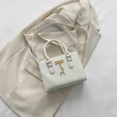 Women's Fashion Small Solid Colour Square Bag - White - View 1