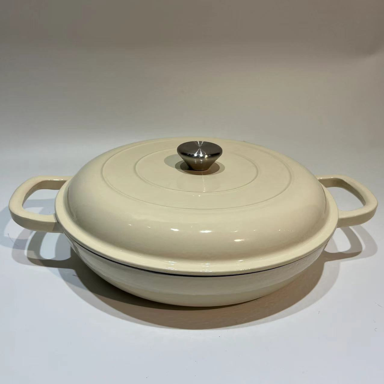 Household Multi-functional Cast Iron Enamel Seafood Pot 30cm Enamel Stew Pot