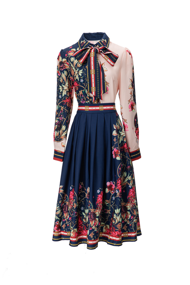 Lace-Up Printed Midi Dress Set, picture 3 of 8