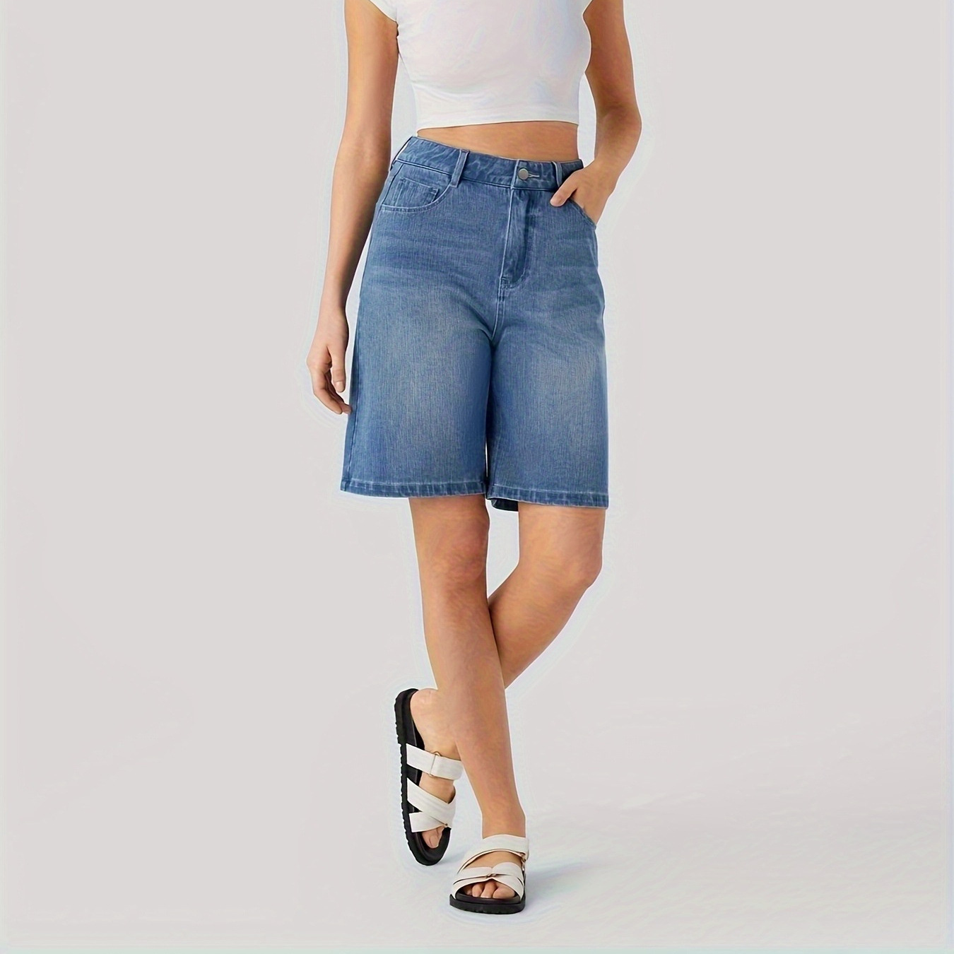 Loose-fit Straight-leg Versatile Slimming Womens Jeans