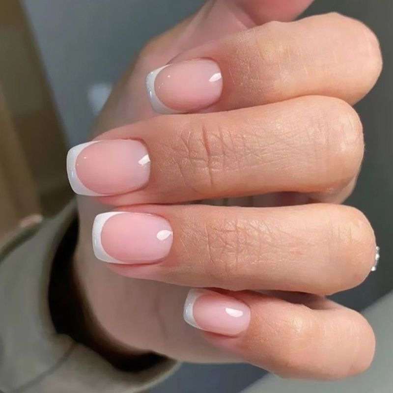 Wear Nail Tip High-grade Purple French Butterfly Black Edge Nail Sticker Nail Stickers 10