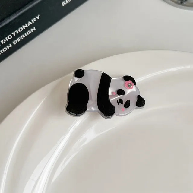 Plastic Cartoon Panda Acetate Grip Cute Animal Hair Claw Young Girl Personalized Barrettes Bang Side Shark Clip Duck Clip Printing - Shop at LoveMi