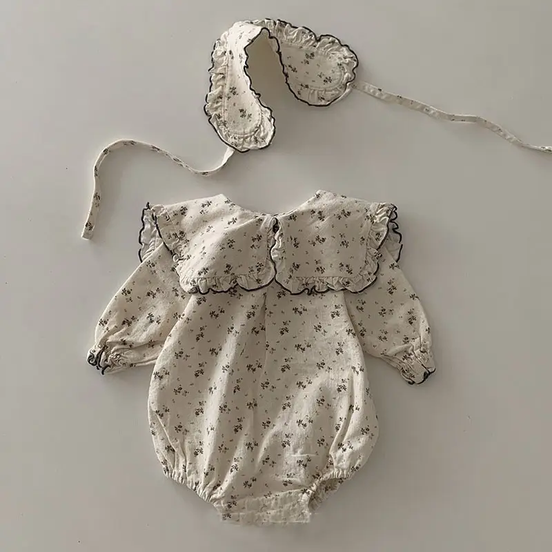 Baby Floral Doll Collar Long Sleeved Shirt