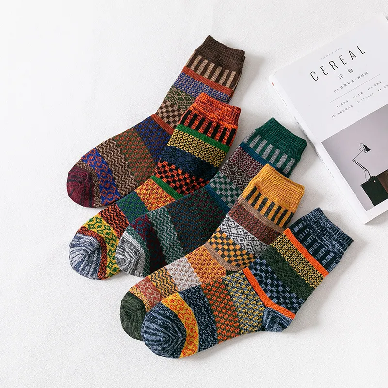 New Extra Thick Socks Tube Socks Men's Winter Thick Thread Wool Socks - Average Size