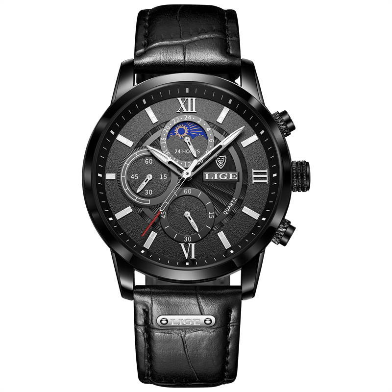 Mens High-end Quartz Watch Multifunction Chronograph Luminous And Water-resistant Wristwatch 9