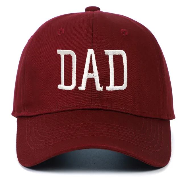 Cotton Soft Top Embroidered Baseball Hat Wine Red Dad - Shop at LoveMi