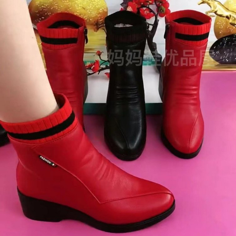 2025 Wholesale Adult Soft Leather Women's Ankle Boots - Image 1