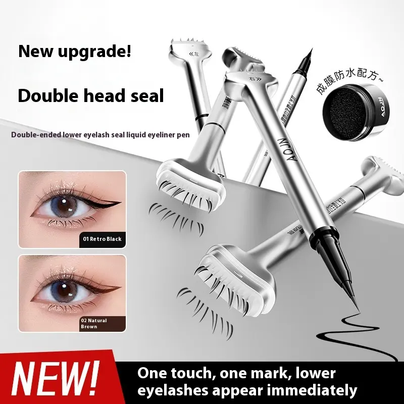 Double-headed Lower Eyelash Stamp Pen Waterproof Natural Long Lasting