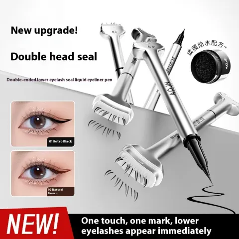 Double-headed Lower Eyelash Stamp Pen Waterproof Natural Long Lasting