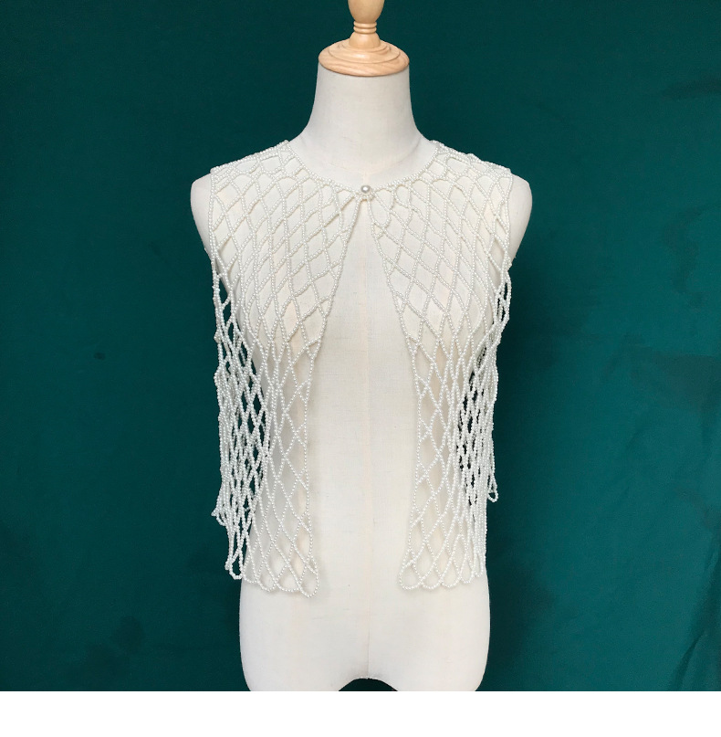 Ins Hand-woven Pearl Vest