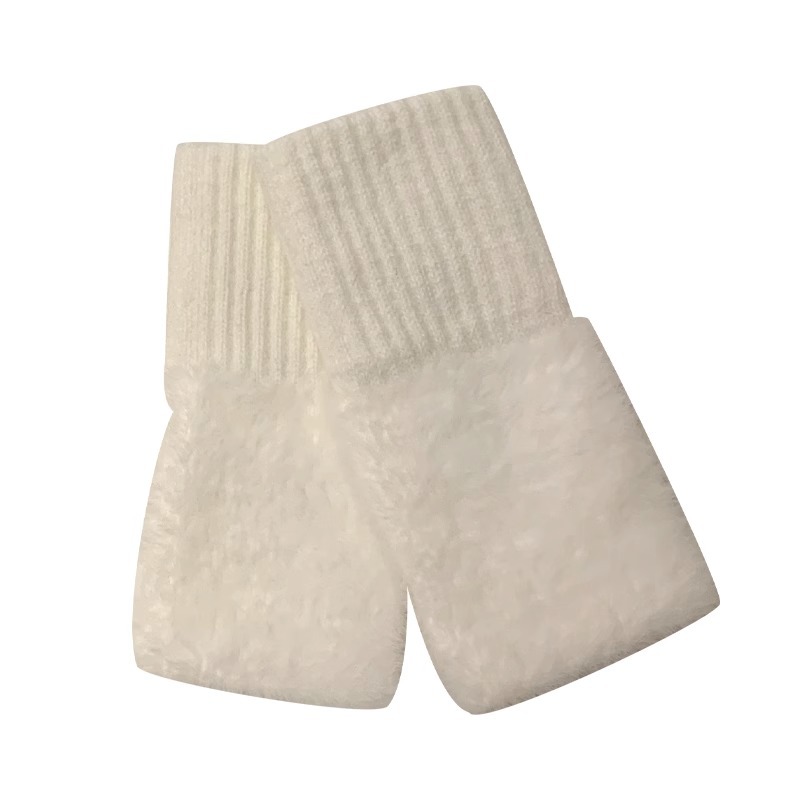 Women's Knitted Wrist Protector Warm Wool Half Finger Gloves - Image 15