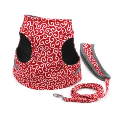 Pet Cat Puppy Dog Anti Breaking Loose Hand Holding Rope Vest - Red - View 1