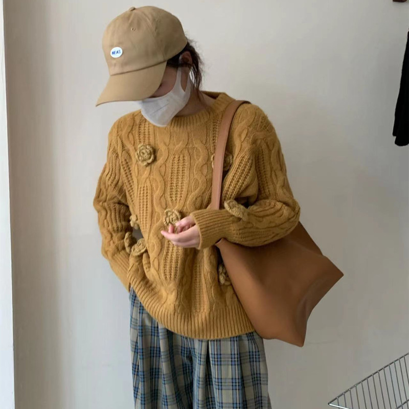 European Goods Knitwear For Autumn And Winter Women's Design Sense Ginger - Shop at LoveMi