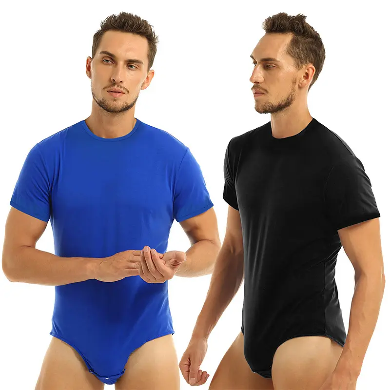 New Short Sleeve Round Neck Button Men's