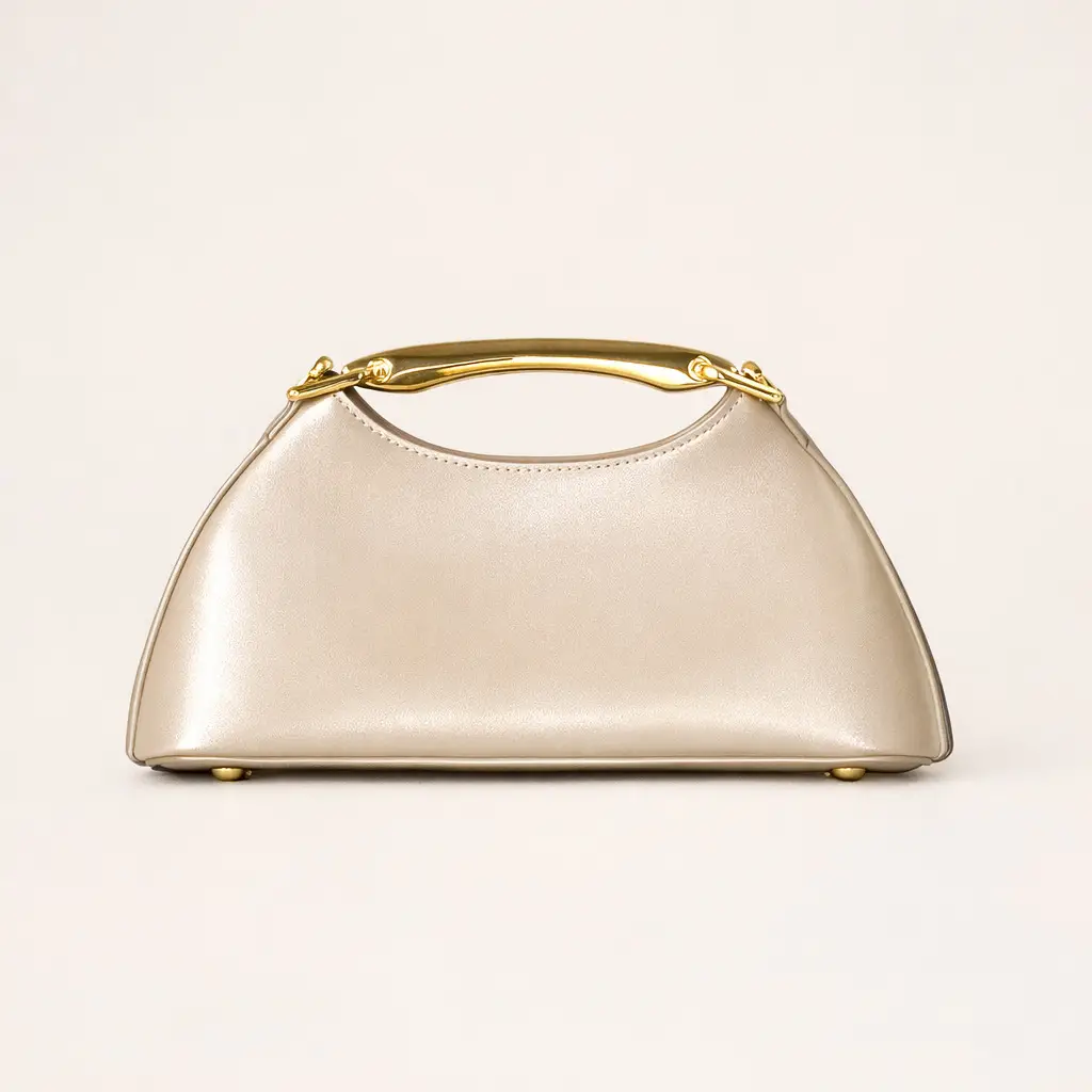 Metal-handled Single-shoulder Crossbody Bag