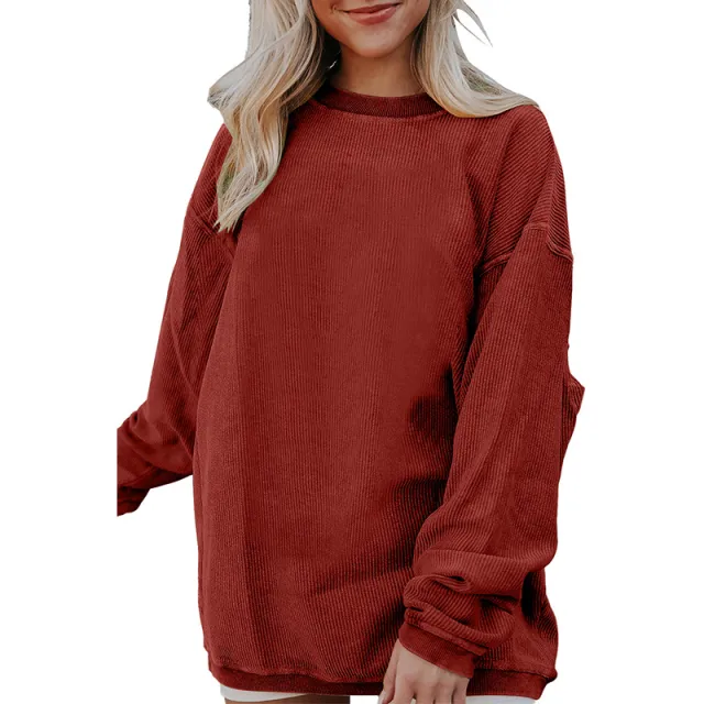 Hour Round Neck Letter Print Pullover Women's Sweater Base Lc25312934 P603 - Shop at LoveMi