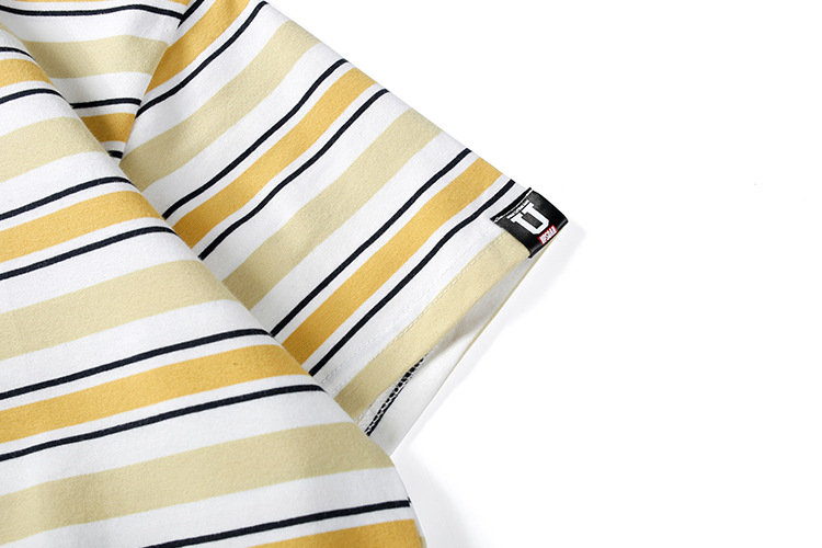 Title 10, Contrast stripes short sleeve shirt, a comforta...