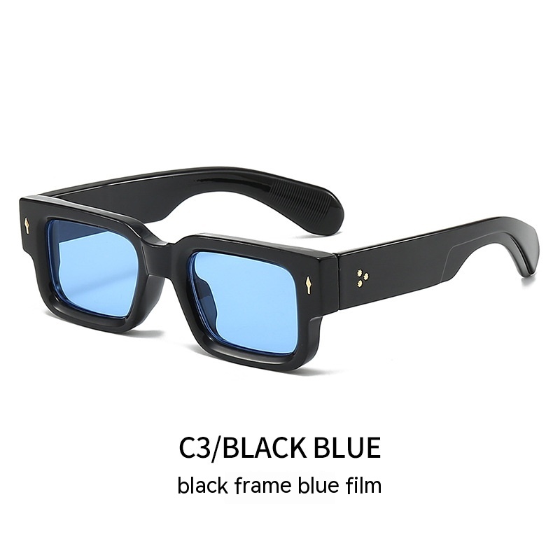 Black Frame Blue Lens