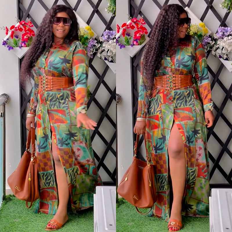 Women's Geometric Pattern Casual Versatile Printed Dress