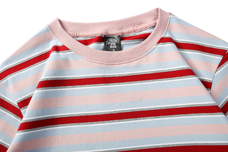 Title 12, Contrast stripes short sleeve shirt, a comforta...