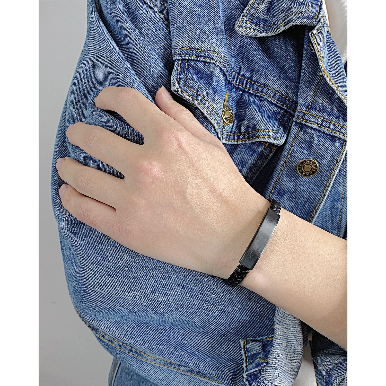 Jewelry Accessories Vintage Black Stainless Steel Bracelet