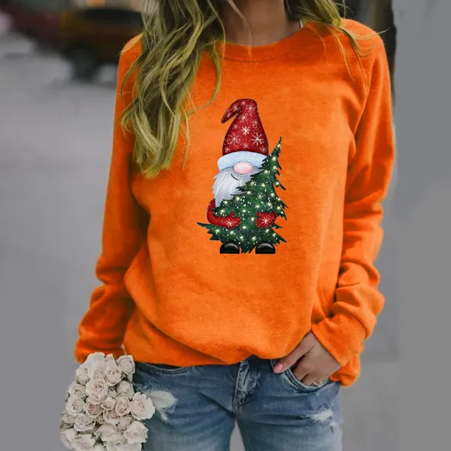 Cute Christmas Hug Graphic Print Crew Neck Pullover Zyqz2945 - Shop at LoveMi