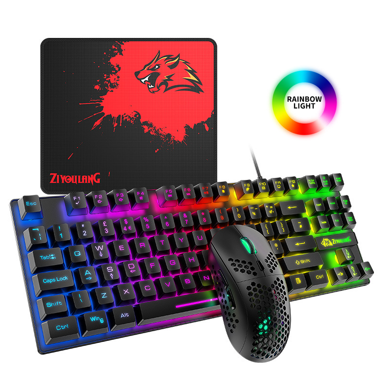 T2 Illuminant tastatur mus Suit Computer Host Game - Miniatyr 4