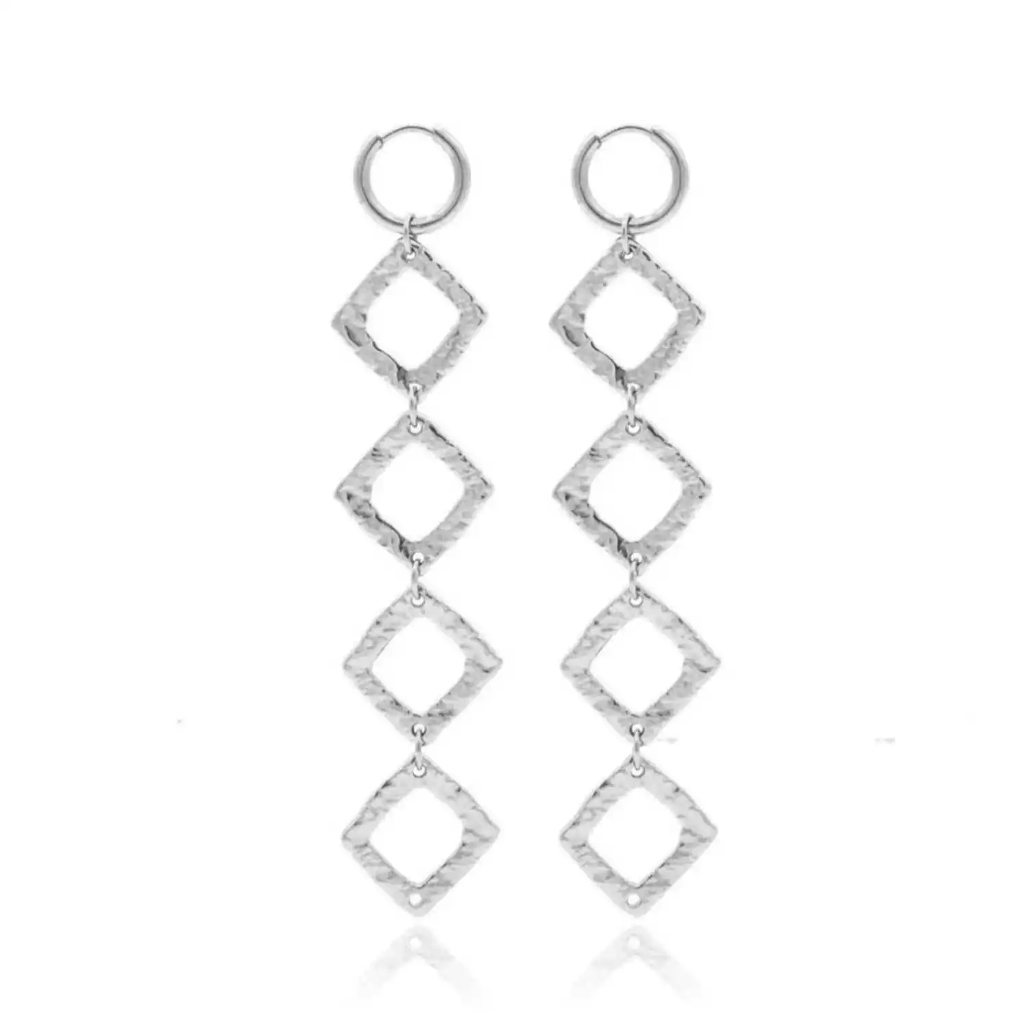 Simple Long Geometric Rhombus Earrings