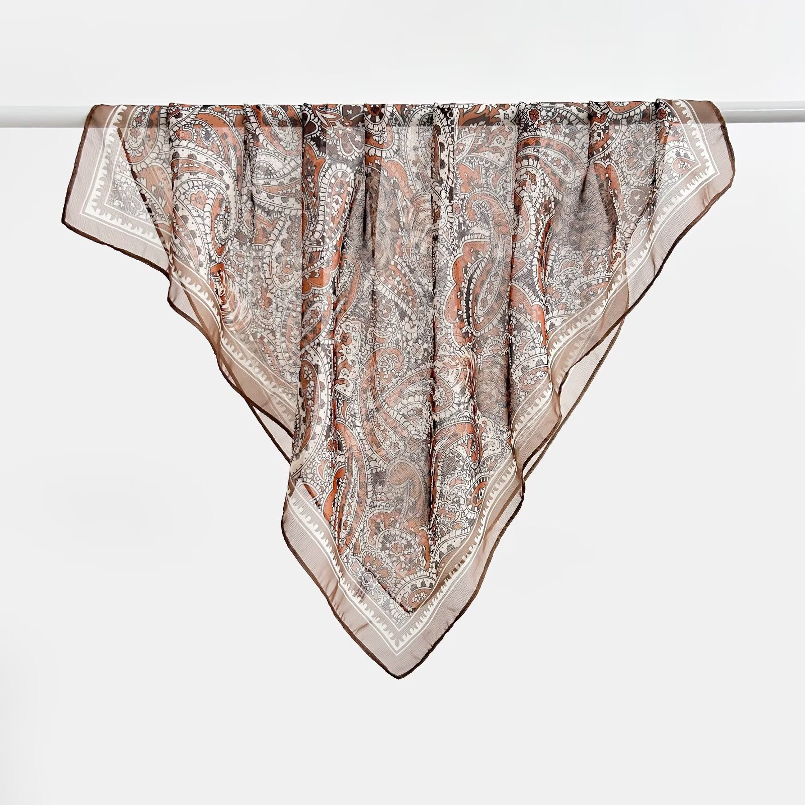Versatile Printed Thin Square Scarf