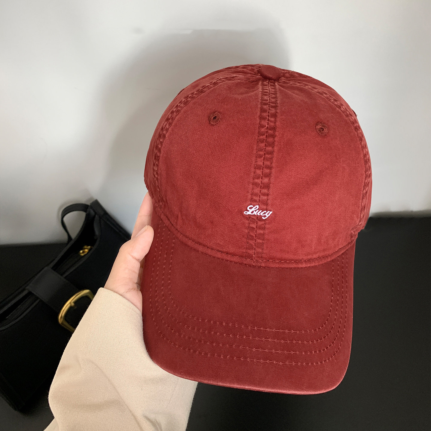 Water-washed Distressed Baseball Cap For Women product image