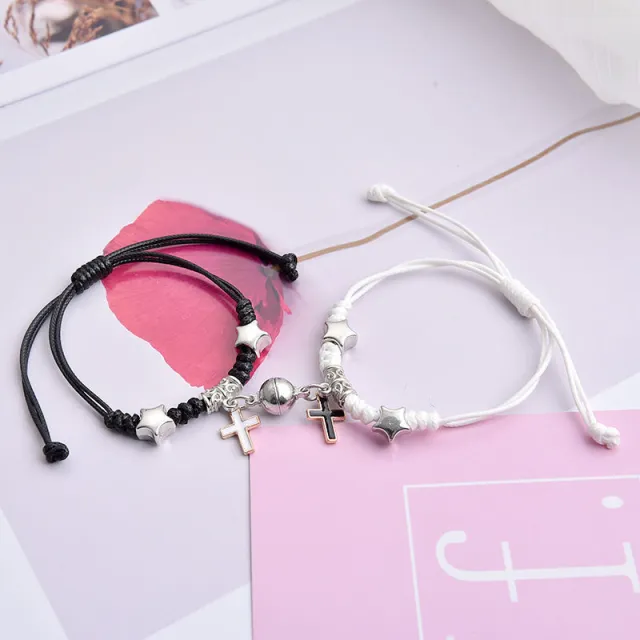 Magnet Girlfriends Student Couple Suction Bracelet Pair Cross - Shop at LoveMi
