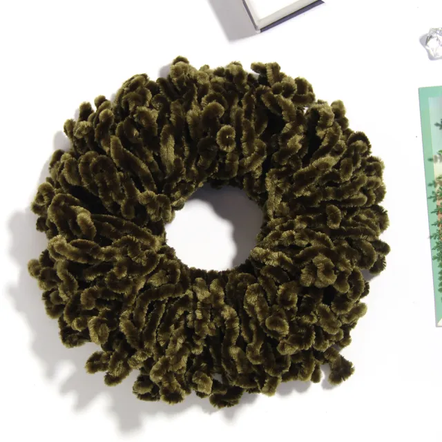 Women's Fashion Gold Velvet Ethnic Hair Accessories Army Green - Shop at LoveMi