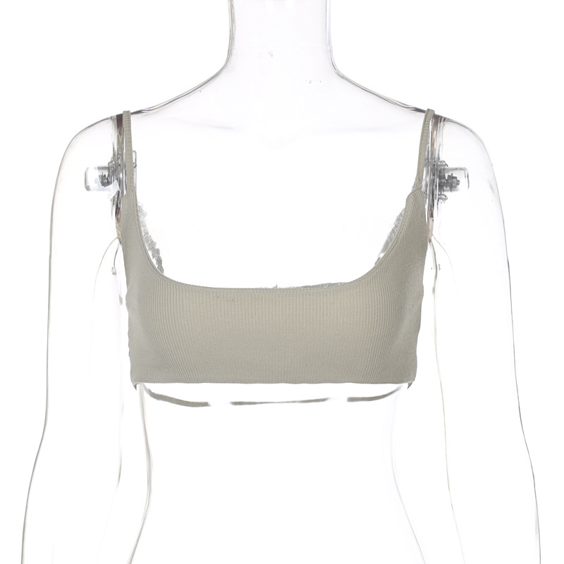 European And American Fashion Street Shooting Short Sports Bandeau Sling Top