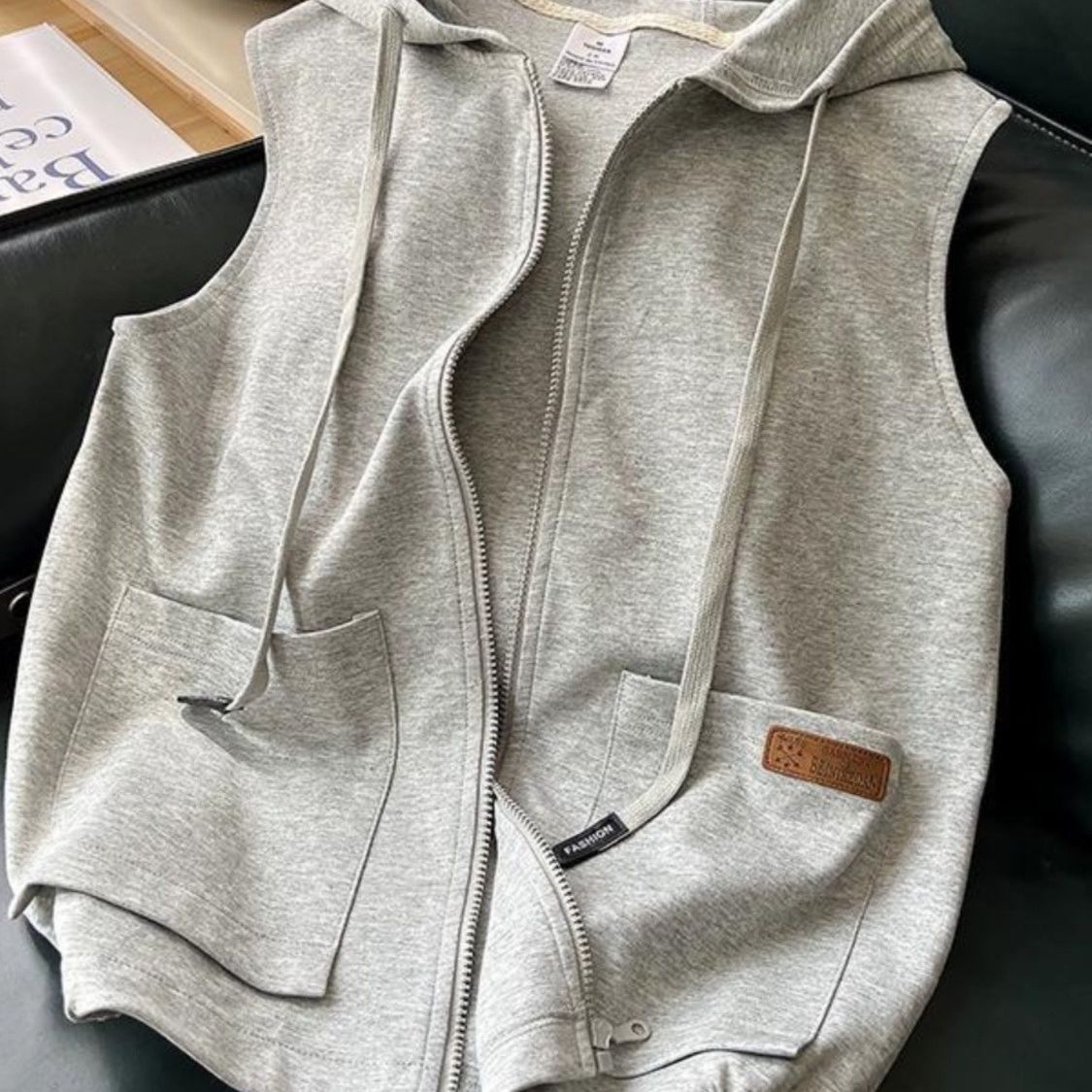 Designer-style Preppy Vest Top Cardigan For Outerwear
