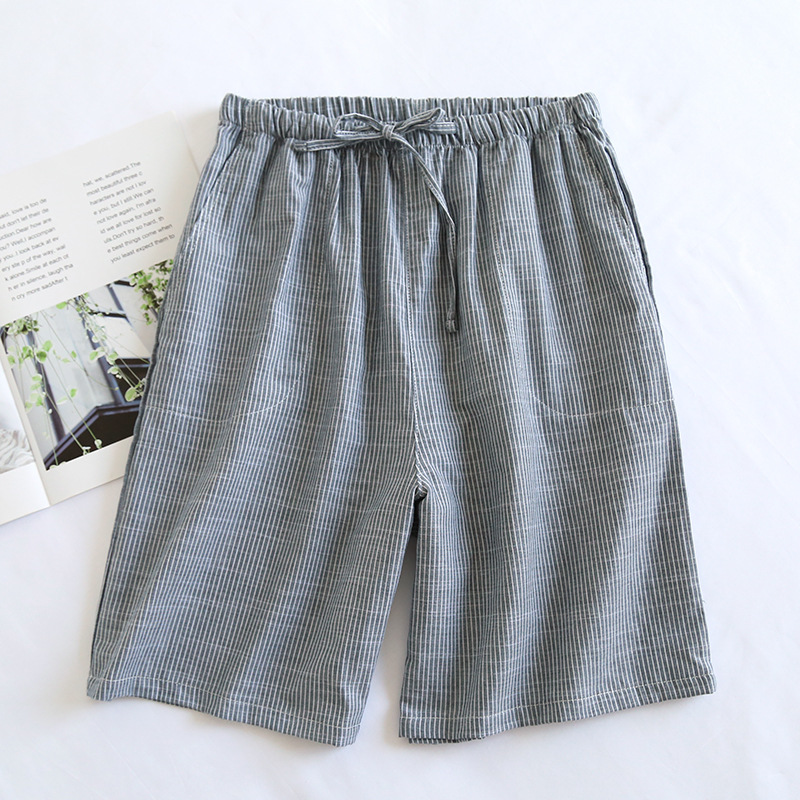 Summer Thin Cotton Double-layer Gauze Beach Pants