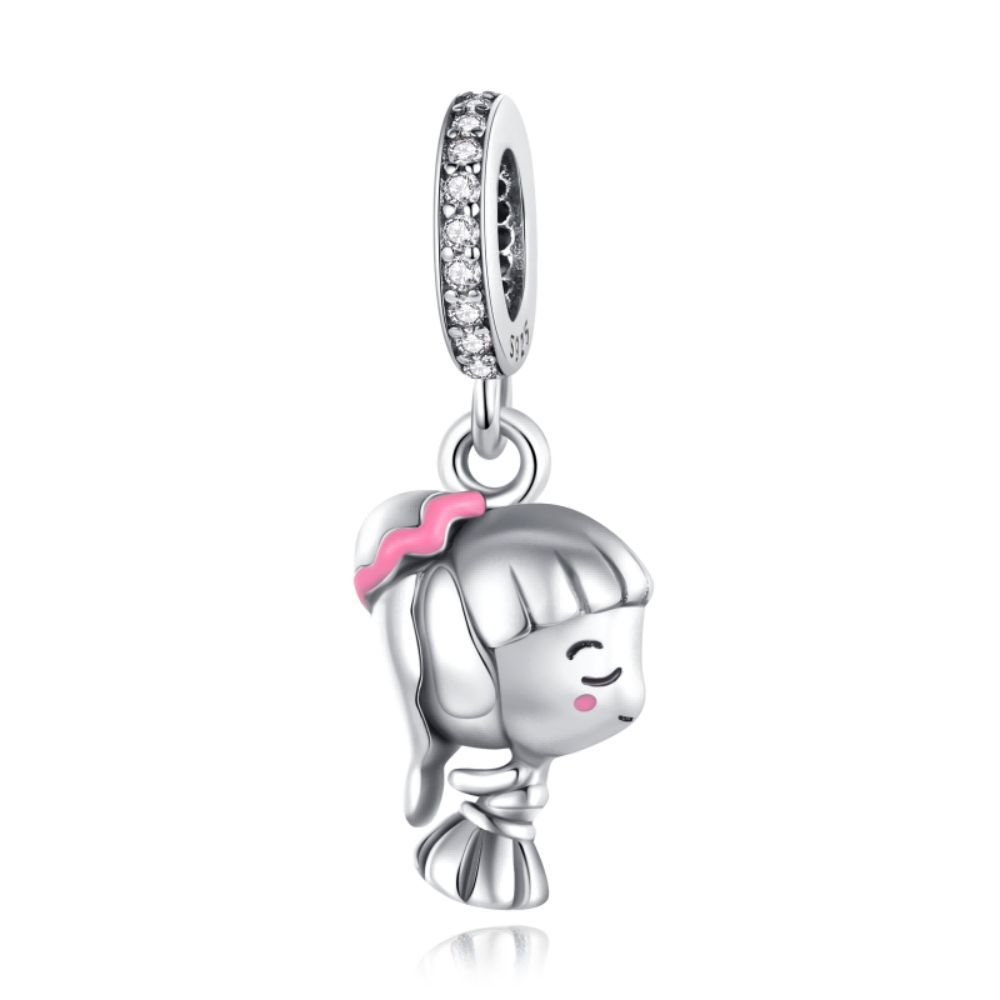 Copper-Plated Silver Dating Travel Camera Tower DIY Pendant