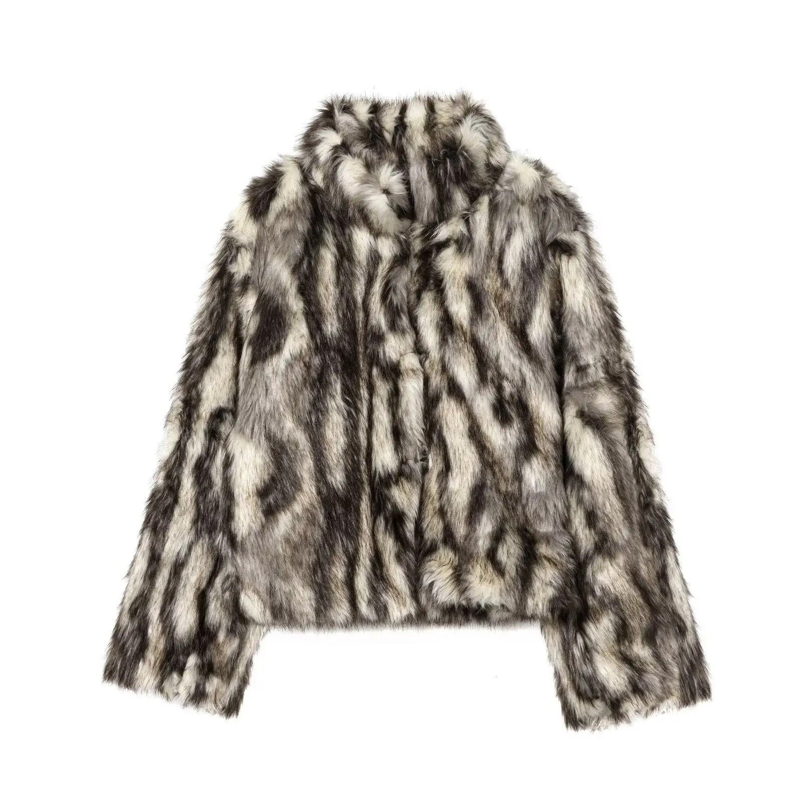 Fashionable Slightly Mature Faux Fur Coat Jacket