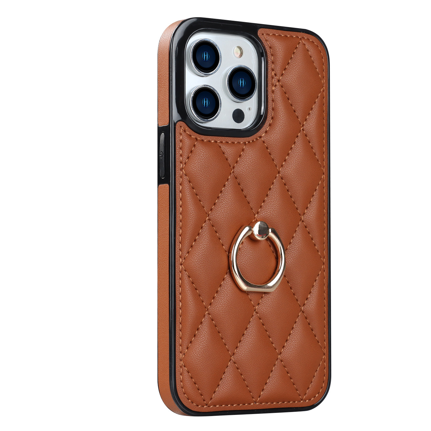 Ring Phone Case Diamond Bracket Leather Phone Case Women’s Drop-resistant