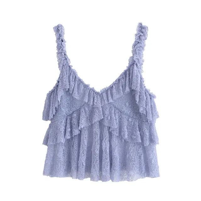 Women's Sexy Transparent Lace Laminated Top Long Skirt Suit Top - Shop at LoveMi