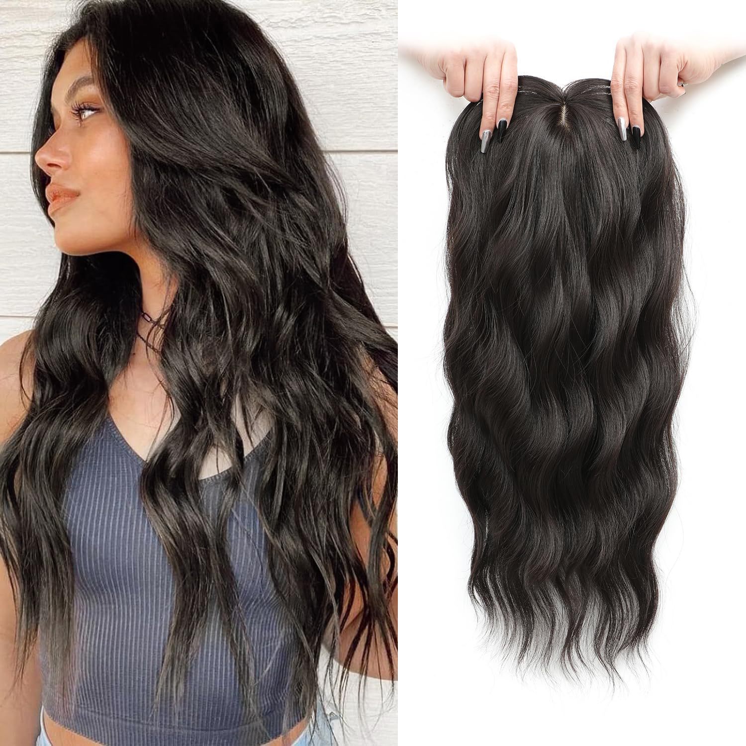 Handwoven Lace Hair Extension Piece European And American-style Long  Voluminous Wavy Curls For Women