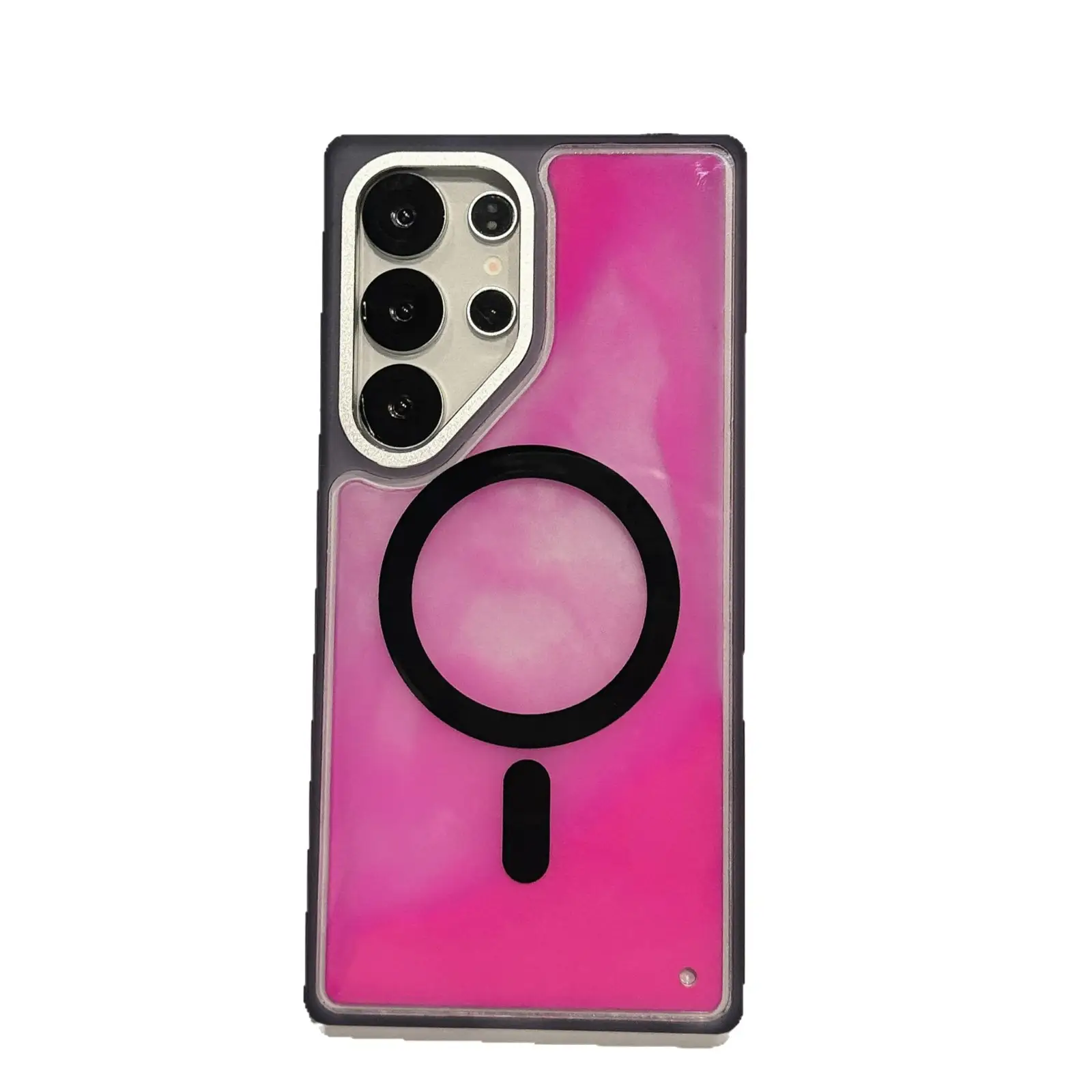 Luminous Quicksand S25Ultra Magnetic Suction Phone Case