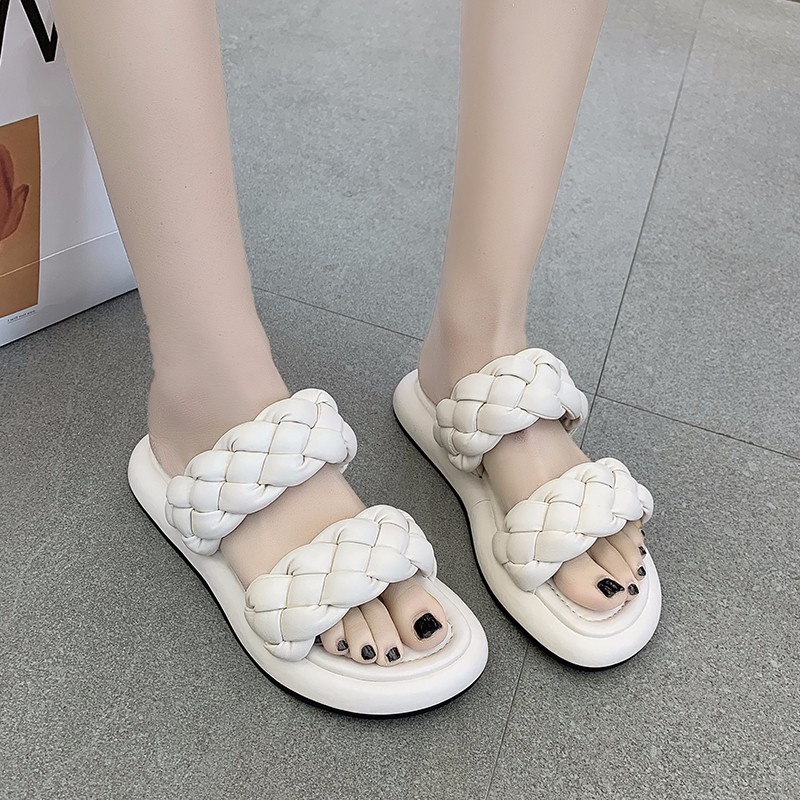 Title 7, Womens New Fairy Style Woven Flat Retro Slippe...