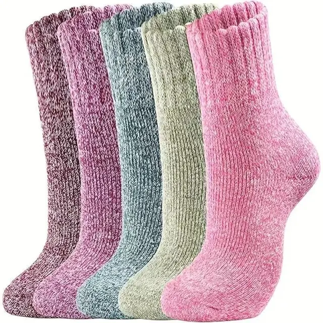 Women's Thickened Thermal Middle Tube Wool Socks Mixed Color Delivery 1 Pair - Shop at LoveMi
