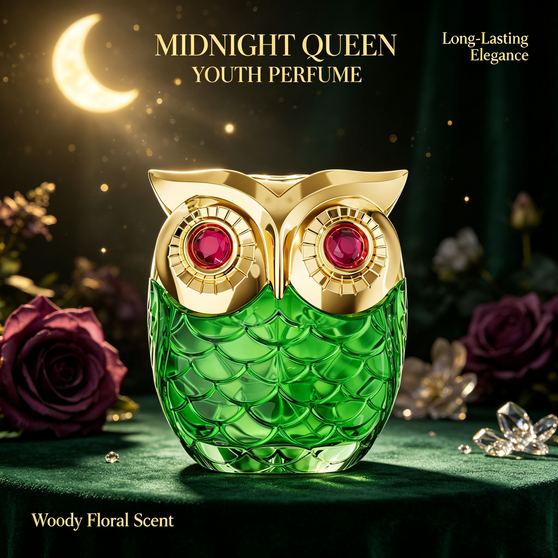 Niche High-end Green-scented Perfume In An Owl Design