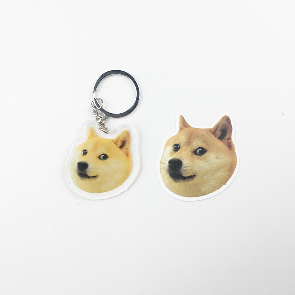 Title 4, Cartoon Cute Dog Crying Acrylic Transparent Key...