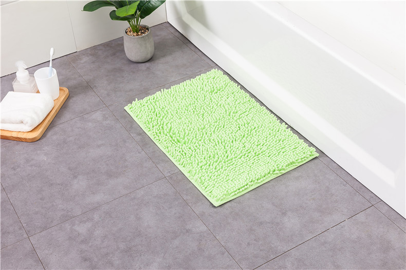 Title 2, Chenille Solid Color Bathroom Non-slip Mat