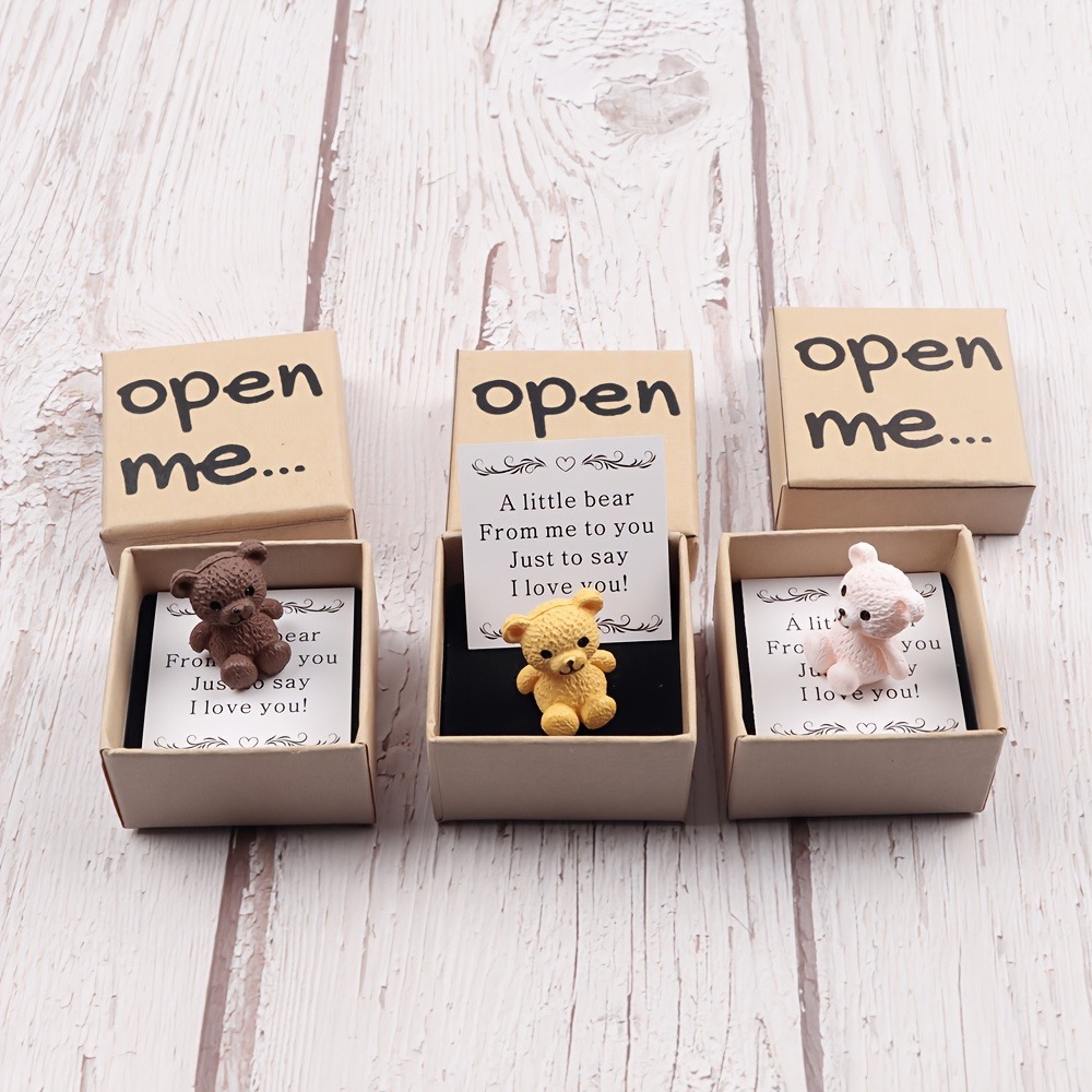 Plush Mini Bear, Mini Pocket Hugging Bear, Boxed Set