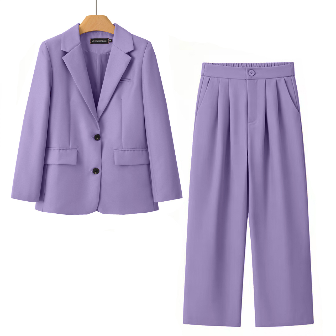 Womens Casual Suit Pants Two-Piece Set 8